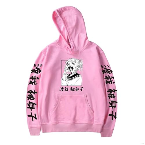 AIPILEI My Hero Academia Toga Himiko Cosplay Hoodies Sweatshirts No Hero Academia Lange Ärmel Hoodie Pullover für Männer Frauen Mädchen Jungen, rose, 3XL von AIPILEI