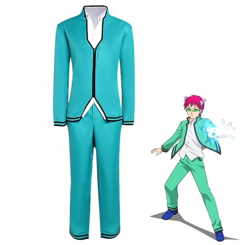 AIPILEI The Disastrous Life of Saiki K Cosplay Kostüm Saiki Kusuo Cosplay Schuluniform Komplettes Set für Halloween Karneval Party Outfit, Nur Anzug, M von AIPILEI