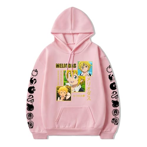 AIPILEI The Seven Deadly Sins Hoodie Anime Printed Pullover Meliodas Cosplay Hoodie Herren Kapuzenpullover Casual, Typ 3, M von AIPILEI