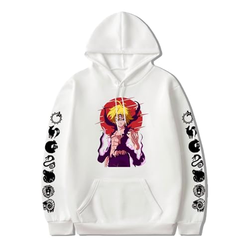 AIPILEI The Seven Deadly Sins Hoodie Anime Printed Pullover Meliodas Cosplay Hoodie Herren Kapuzenpullover Casual, Typ 5, M von AIPILEI