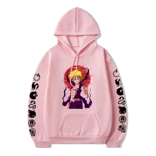 AIPILEI The Seven Deadly Sins Hoodie Anime Printed Pullover Meliodas Cosplay Hoodie Herren Kapuzenpullover Casual, Typ 6, M von AIPILEI