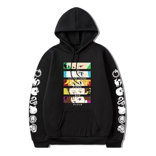 AIPILEI The Seven Deadly Sins Hoodie Anime Printed Pullover Meliodas Cosplay Hoodie Herren Kapuzenpullover Casual, Typ 7, XXL von AIPILEI