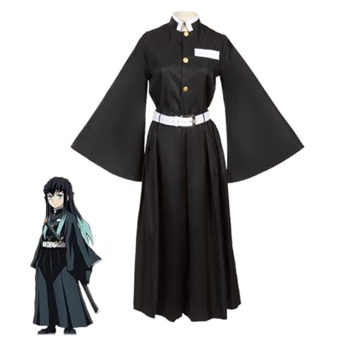 AIPILEI Tokitou Muichirou Cosplay-Kostüm mit Perücke, japanisches Anime-Rollenspiel-Outfit, Tokitou Muichirou, Uniform, Kimono, komplettes Set, Verkleidung, Halloween-Maskerade-Party-Kleidung (keine von AIPILEI