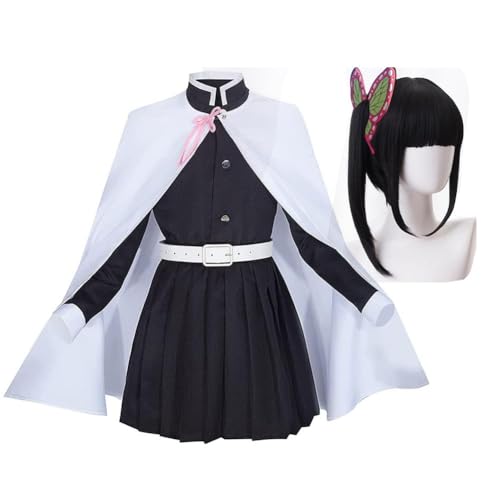 AIPILEI Tsuyuri Kanao Cosplay Kostüm Outfit Anime Cosplay Umhang Jacke Rolle Cosplay Komplettes Kostüm für Halloween Karneval Party (Tsuyuri Kanao mit Perücke, XL) von AIPILEI