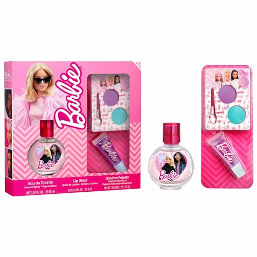 Geschenkset Kinderschminke, Eau de Toilette 30 ml mit blumig-fruchtigen Duft, Lipgloss und Lidschattenpalette für Kinder von AIR VAL INTERNATIONAL