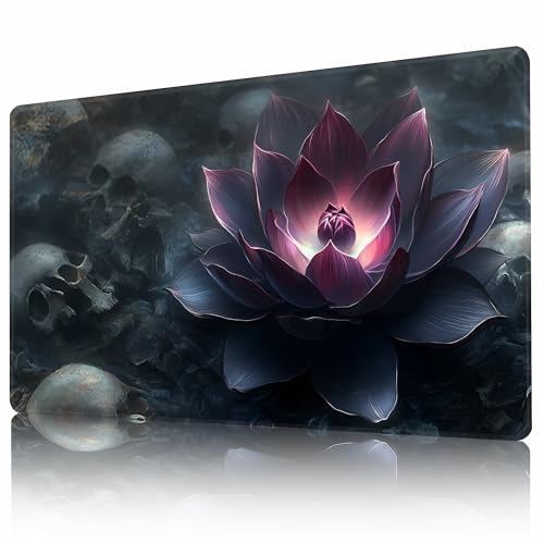 MTG Spielmatte 24" x 14" TCG Karten Spielmatte mit Genähte Kanten und Glatte Gummioberfläche für Kartenspiele Anti-Rutsch Gaming Spielmatte Kampfspielmatte mit Kostenlose Aufbewahrungstasche von AIRCBC