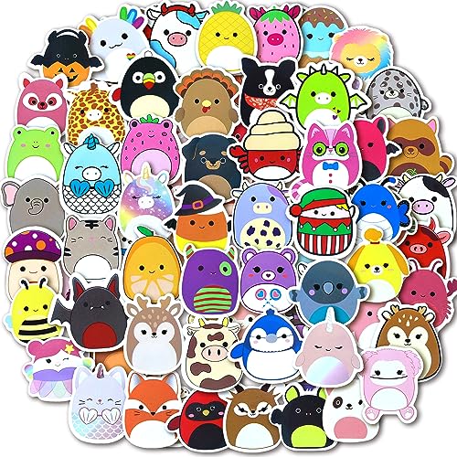 Aufkleber 100 Stück Tiere Sticker Set, Cute Cartoon Tiere Sticker Kinder, Wasserdichte Vinyl Sticker für Laptop Skateboard Scrapbook Trinkflasche MacBook Handy Tagebuch Tassen Moped Fahrrad Koffer etc von AIRNOGO