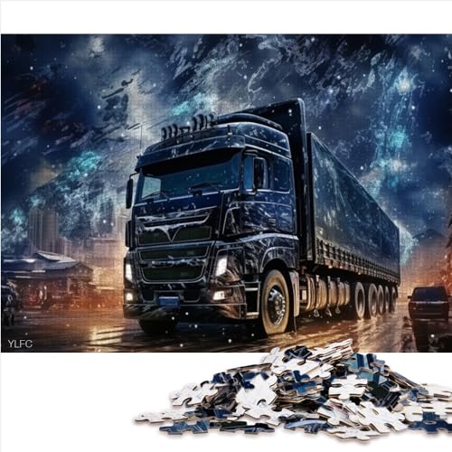 1000 Teile Puzzle Galaxy Truck Puzzle Geschenk 100% recycelter Karton Lustige Familienpuzzles für Erwachsene Weihnachtspuzzlegeschenke für Frauen 1000 Teile (26 x 38 cm) von AITEXI