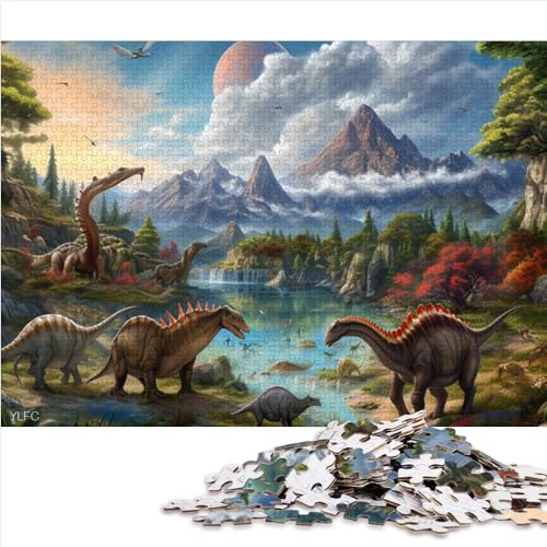 1000 Teile Puzzle für Erwachsene, Dinosaurier-Welt-Puzzles, Geschenk, Premium-Karton, Teenager-Puzzle, Lern- und Lernpuzzle, 1000 Teile (26 x 38 cm) von AITEXI