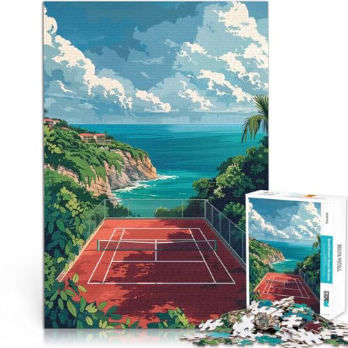 1000-teilige Puzzles für Erwachsene Lernspiele Heimdekoration Tennis Cliffside Court Einzigartige Geburtstags- und Geschenkideen52x38cm 1000-teilige Puzzles für Erwachsene Lernspiele Heimdekoration Tennis Cliffside Court Einzigartige Geburtstags- und Geschenkideen52x38cm von AITEXI