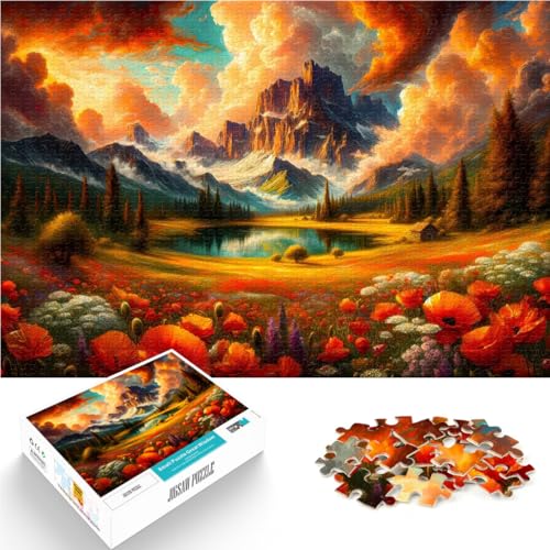 1000-teilige Puzzles für Teenager Interessante Stressreduzierung Sonnenuntergang auf der Bergwiese Lernspiel für Geburtstag, Weihnachten52x38cm 1000-teilige Puzzles für Teenager Interessante Stressreduzierung Sonnenuntergang auf der Bergwiese Lernspiel für Geburtstag, Weihnachten52x38cm von AITEXI