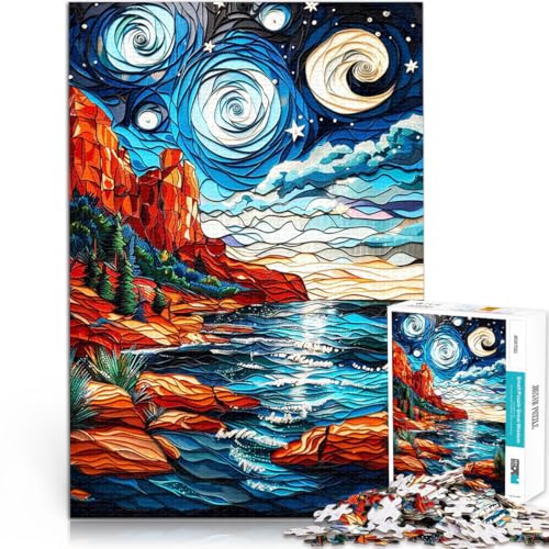 2000-teilige Puzzles für Teenager Lernspiele Heimdekoration Sternennacht in den roten Felsen Einzigartige Wohndekoration und Geschenke70x100cm 2000-teilige Puzzles für Teenager Lernspiele Heimdekoration Sternennacht in den roten Felsen Einzigartige Wohndekoration und Geschenke70x100cm von AITEXI