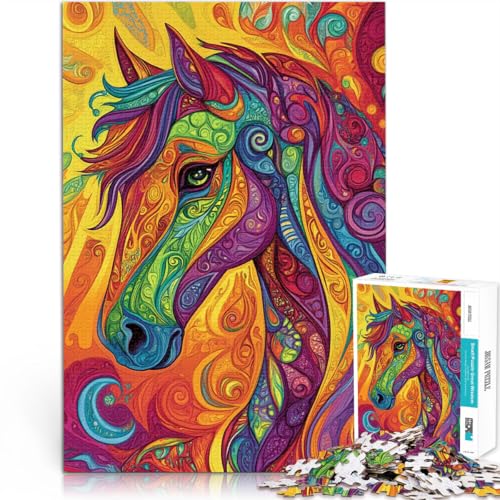 1000-teilige Puzzles für Teenager Pädagogisches Spielzeug zum Stressabbau künstlerisches Avatarpferd Wohnkunstdekor52x38cm 1000-teilige Puzzles für Teenager Pädagogisches Spielzeug zum Stressabbau künstlerisches Avatarpferd Wohnkunstdekor52x38cm von AITEXI