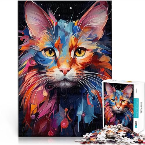 2000-teilige Puzzles für Teenager für Lernspiel-Herausforderungsspielzeug Abstrakte Katze lebendige Farben Heimdekoration Spielzeug70x100cm 2000-teilige Puzzles für Teenager für Lernspiel-Herausforderungsspielzeug Abstrakte Katze lebendige Farben Heimdekoration Spielzeug70x100cm von AITEXI