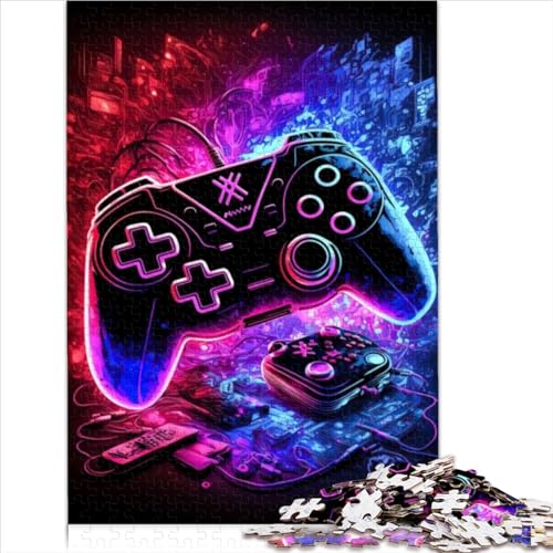 1000-teiliges Puzzle, Gaming-Neon-Puzzle für Erwachsene, Kinder, Papppuzzle, Puzzle für Erwachsene, Geschenke, Lernpuzzle, Familienspiel, 1000 Teile (26 x 38 cm) von AITEXI