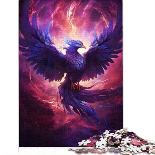 1000-teiliges Puzzle für Erwachsene, Mystical_Phoenix_Bird_, Puzzles für Erwachsene, Geschenke, Puzzle aus recyceltem Karton für Erwachsene, herausforderndes Spielspielzeug (26 x 38 cm) von AITEXI