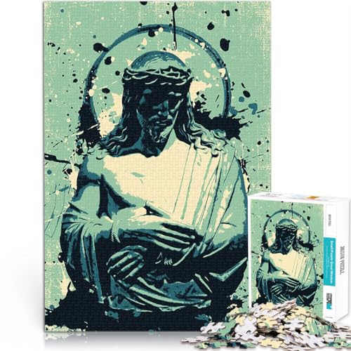 1000-teiliges Puzzle für Erwachsene Anspruchsvolles Spiel und Familienspaß Jesus Christus Gemälde Kunstwerk Tolles Geschenk für Spiele38x26cm 1000-teiliges Puzzle für Erwachsene Anspruchsvolles Spiel und Familienspaß Jesus Christus Gemälde Kunstwerk Tolles Geschenk für Spiele38x26cm von AITEXI