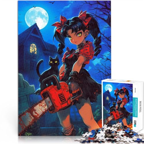 1000-teiliges Puzzle für Teenager Lernspiele DIY Spielzeug Anime-Mädchen mit Kettensäge Geeignet für die Schreibtischdekoration52x38cm 1000-teiliges Puzzle für Teenager Lernspiele DIY Spielzeug Anime-Mädchen mit Kettensäge Geeignet für die Schreibtischdekoration52x38cm von AITEXI
