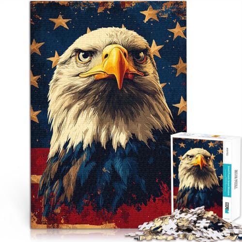 1000-teiliges Puzzle für Teenager Pädagogisches Spielzeug zum Stressabbau Amerikanischer Weißkopfseeadler Geburtstagsgeschenke38x26cm 1000-teiliges Puzzle für Teenager Pädagogisches Spielzeug zum Stressabbau Amerikanischer Weißkopfseeadler Geburtstagsgeschenke38x26cm von AITEXI