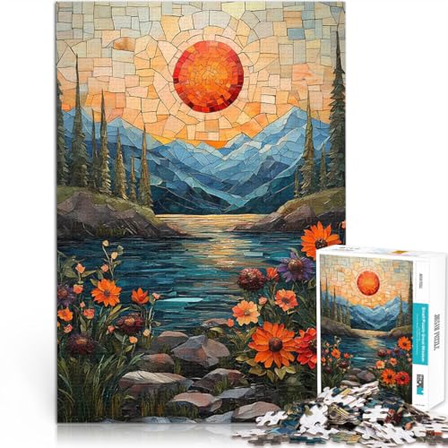 1000-teiliges Puzzle für Teenager Pädagogisches Spielzeug zum Stressabbau Sonnenuntergang Bergmosaik Heimdekoration38x26cm 1000-teiliges Puzzle für Teenager Pädagogisches Spielzeug zum Stressabbau Sonnenuntergang Bergmosaik Heimdekoration38x26cm von AITEXI