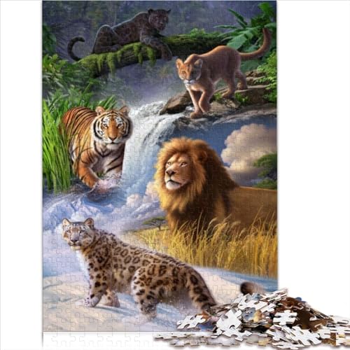 Big Cats Collection Puzzle, 1000 Teile, Puzzle für Erwachsene, für Erwachsene, Kinder ab 14 Jahren, Wichtelgeschenke, 1000 Teile (26 x 38 cm) von AITEXI