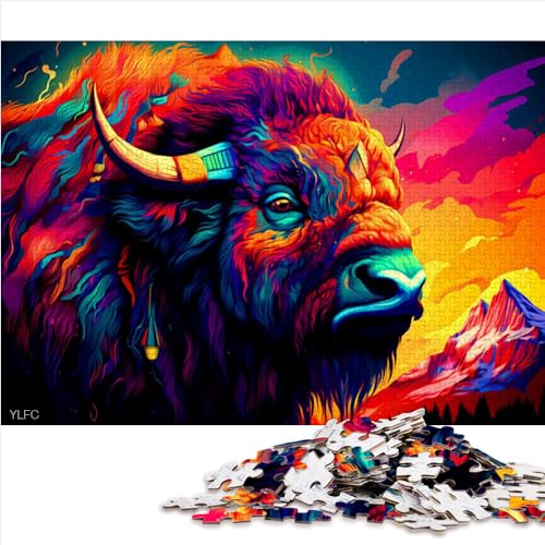 Bison-Puzzle, 1000-teiliges Puzzle für Erwachsene, Papppuzzle, Geschenk für Kinder ab 12 Jahren, Lernspiele für Erwachsene und Kinder, 1000 Teile (26 x 38 cm) von AITEXI