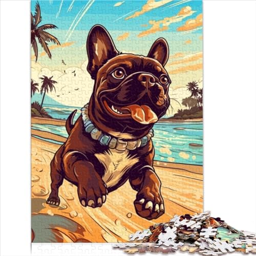 Bunte Bulldoggen-Puzzle, 1000 Teile, Premium-Karton für Jugendliche als Geschenk für die ganze Familie und die 1000 Teile (26 x 38 cm) von AITEXI