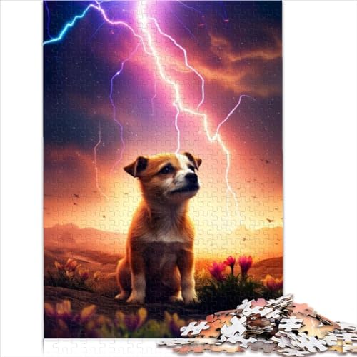 Cute Dog on Mars Jigsaw Puzzles for Adults Puzzle 1000 Piece Adult Jigsaw Puzzle Premium Recycled Board Jigsaw Puzzles for Adult Good Gift for Adults Kids （26x38cm） von AITEXI