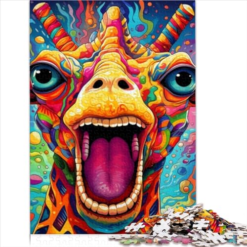 Erwachsene Puzzles von Animal Giraffe Puzzles Geschenk Premium Karton Teenager Puzzle Familienaktivität Puzzles Lernspiele 1000 Stück (26 x 38 cm) von AITEXI