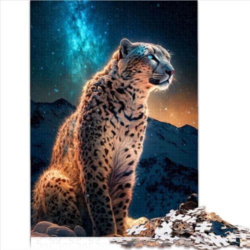 Erwachsene und Kinder Leoparden-Puzzle, Erwachsene für Teenager, Geschenke, Lernspielzeug, Familienspiele, 1000 Stück (26 x 38 cm) von AITEXI