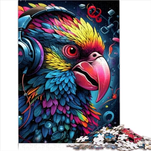 Familienpuzzles Geschenk 1000 Teile Puzzle Tiere Vögel Papageien Holzpuzzle Erwachsene Puzzles Geschenke Lernen Lernspielzeug Familienspiele 1000 Stück (50 x 75 cm) von AITEXI