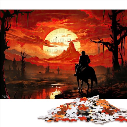 Familienpuzzles Geschenk Red Dead Memories und das Puzzle 1000 Teile für Erwachsene Premium-Karton-Erwachsenenpuzzles Geschenke Familienspiel für Erwachsene und Kinder 1000 Teile (26 x 38 cm) von AITEXI