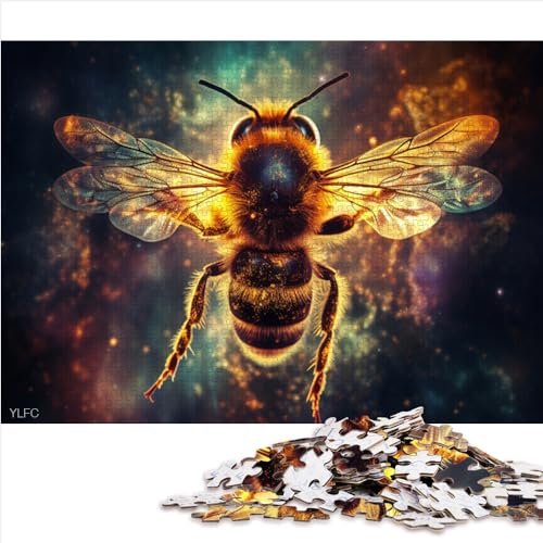 Galaxy Bees-Puzzle für Erwachsene, 1000-teiliges Puzzle für Erwachsene, Karton-Puzzle, nachhaltiges Puzzle für Erwachsene, Heim-Lernspiele, DIY-Spielzeug, 1000 Teile (26 x 38 cm) von AITEXI