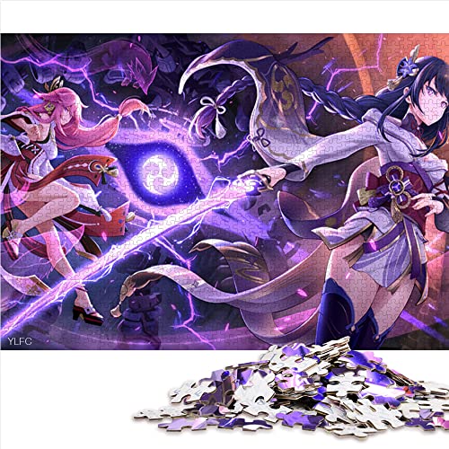 Genshin Impact Raiden Shogun Puzzles 1000 Teile für Erwachsene Premium 100% recyceltes Brett Entspannungspuzzlespiele-Brain Teaser Puzzle 10,27 x 14,96 Zoll Genshin Impact Raiden Shogun Puzzles 1000 Teile für Erwachsene Premium 100% recyceltes Brett Entspannungspuzzlespiele-Brain Teaser Puzzle 10,27 x 14,96 Zoll von AITEXI