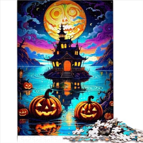 Gruselige Kürbis-Puzzles für Erwachsene, 1000 Teile, Premium-Brettpuzzles aus 100% recyceltem Material, lustige Puzzles, 1000 Teile (26 x 38 cm) von AITEXI