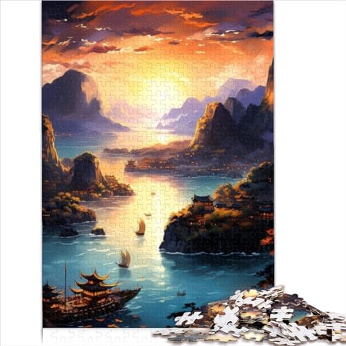 Hạ Long Bay, Vietnam Puzzles für Erwachsene Kinder Erwachsene 1000 Teile Puzzle Holzpuzzles für Erwachsene Geschenke Puzzles für Erwachsene Teenager （50x75cm） von AITEXI