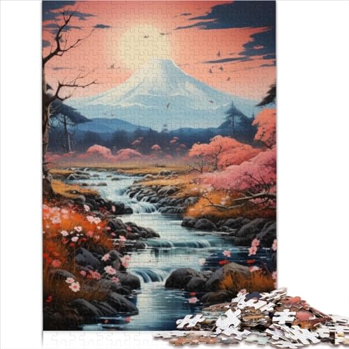 Japan Mt Fuji Puzzles 1000 Teile Puzzle für Erwachsene Holzpuzzles Geschenk für Kinder ab 12 Jahren Einzigartige Geburtstags 1000 Teile (50 x 75 cm) von AITEXI