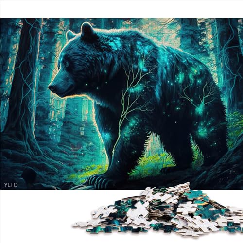 Lumos Bären Puzzles für Erwachsene und Kinder Erwachsene Puzzle 1000 Teile Holzpuzzle Nachhaltiges Puzzle für Erwachsene Anspruchsvolle Puzzles für Erwachsene 1000 Teile (50 x 75 cm) von AITEXI