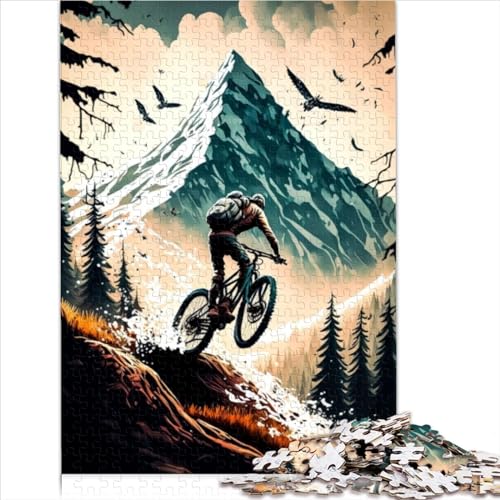 Mountain_Bike_ Puzzles für Erwachsene Puzzles1000 Teile Premium-Karton Tolles Geschenk für Erwachsene | Spiele Pädagogisches Stressabbau-Spielzeugpuzzle 1000 Stück (26 x 38 cm) von AITEXI