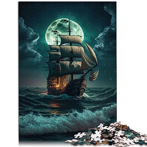 Piratenschiff 1000 Teile Puzzle für Erwachsene Kinder Premium 100% recyceltes Brett-Denkspiel 10,27 x 14,96 Zoll von AITEXI