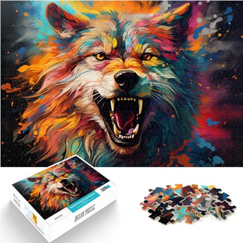 Puzzle, Lernspiele, Fantasy-Wolf, Kunst-Puzzle für Erwachsene, 1000 Teile, Holzpuzzle, Spielspielzeug für die ganze Familie, Puzzle-Geschenk (50 x 75 cm) von AITEXI