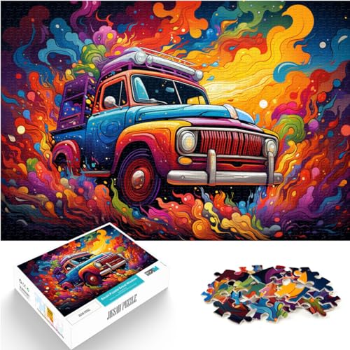 Puzzle, Lernspiele, Mal-LKW, 1000-teiliges Puzzle, Holzpuzzle, Lernspiele, Heimdekorationspuzzle (50 x 75 cm) von AITEXI