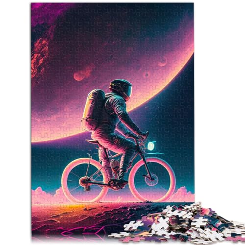 Puzzle, Lernspiele, Radsport, Weltraum, Astronauten-Puzzle, 1000 Teile, für Erwachsene, Holzpuzzle mit passendem Poster und Wissensblatt (50 x 75 cm) von AITEXI