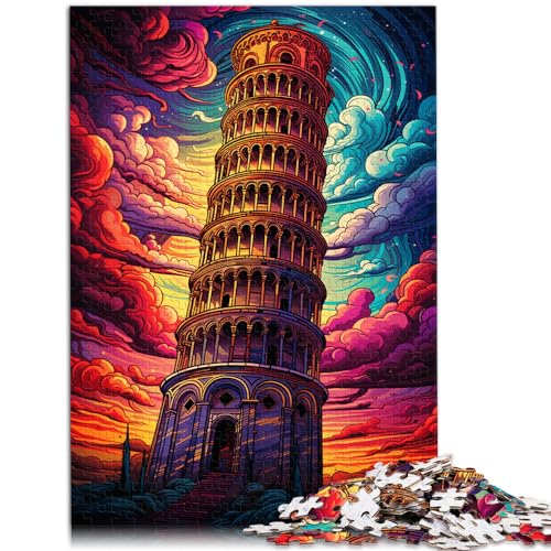 Puzzle, Lernspiele, Schiefer Turm von Pisa, Italien, für Erwachsene, 1000-teiliges Puzzle, Holzpuzzle – anspruchsvolles Spiel (50 x 75 cm) von AITEXI