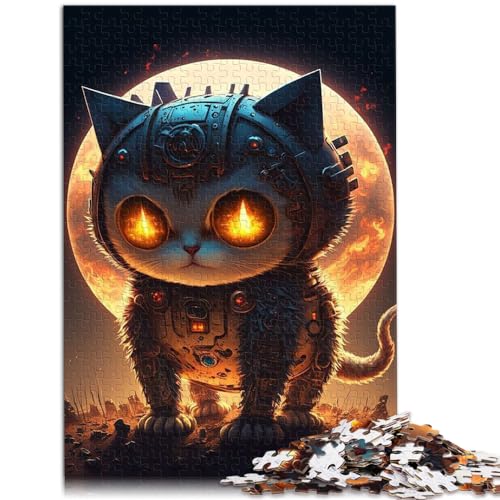 Puzzle, Puzzle, Weltraum, mechanische Katze, Puzzle 1000 Teile, Holzpuzzle, Lernspiele, Heimdekorationspuzzle (50 x 75 cm) von AITEXI