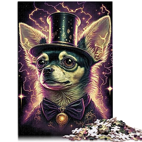 Puzzle 1000 Teile, Chihuahua-Hund, Holzpuzzle, praktisches Spiel, 50 x 75 cm, Puzzle für Erwachsene von AITEXI