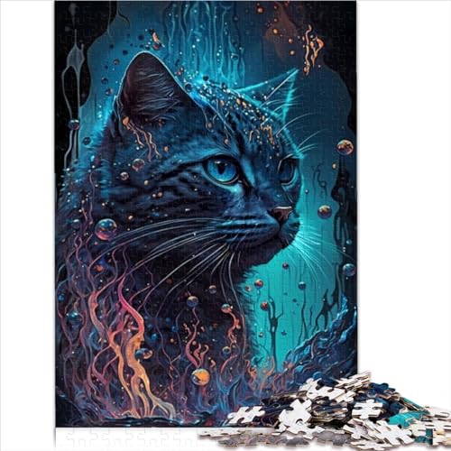 Puzzle 1000 Teile für Erwachsene, Katzenpuzzle für Erwachsene und Kinder, Holzpuzzle für Erwachsene, Lernspiel, Herausforderung, Spielzeug, Heimdekoration, Puzzle (50 x 75 cm) von AITEXI