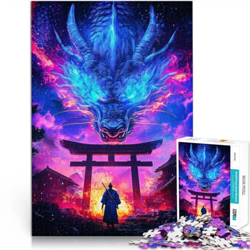 Puzzle 1000 Teile für Erwachsene Dekomprimierendes intellektuelles Lernspielzeug Samurai und Drache Heimdekoration52x38cm Puzzle 1000 Teile für Erwachsene Dekomprimierendes intellektuelles Lernspielzeug Samurai und Drache Heimdekoration52x38cm von AITEXI