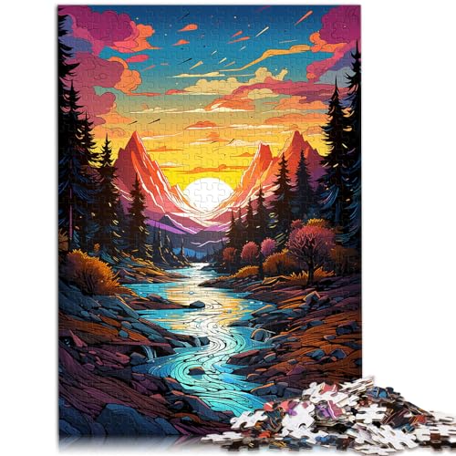 Puzzle Bezaubernde farbenfrohe Landschaft, 1000-teiliges Puzzle für Erwachsene, Holzpuzzle für anspruchsvolles Puzzlespiel und Familienspiel (50 x 75 cm) von AITEXI