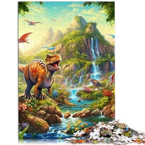 Puzzle Dinosaurierwelt 1000 Teile Puzzle für Erwachsene Holzpuzzle Spielzeug Puzzles Lernspiele Stressabbauende Puzzles （50x75cm） von AITEXI